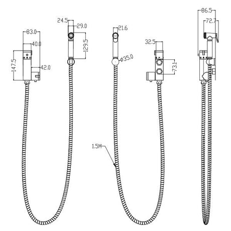Modern Splash Steel Thermostatic Shower -FXT-S-02