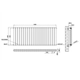 Modern Horizontal 600x1428mm Double White Flat Panel Radiator