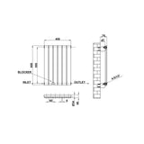 Modern Splash Flat Panel Anthracite Radiator Horizontal 600x408mm Single Panel