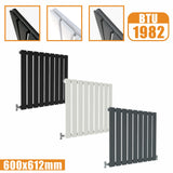 Modern Splash Flat Panel Anthracite Radiator Horizontal 600x612mm Single Panels