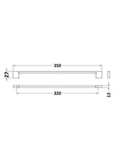 320mm Chrome D Handle