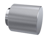 Round Satin Silver Knurled Knob