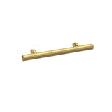 96mm Brushed Brass Knurled Bar Handle