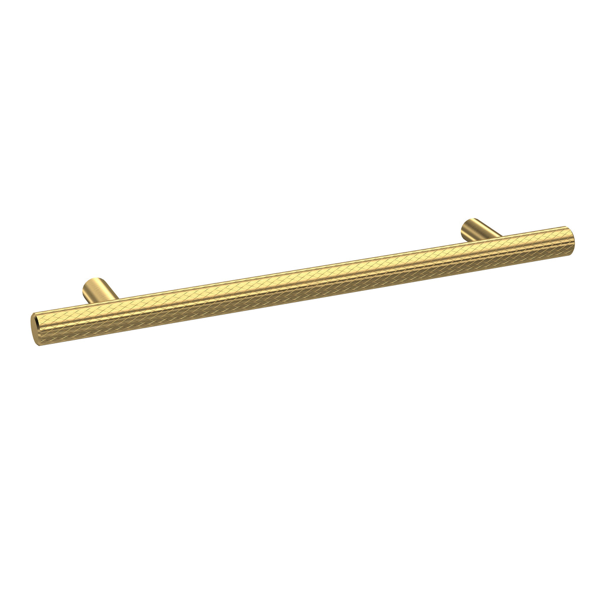 160mm Brushed Brass Knurled Bar Handle