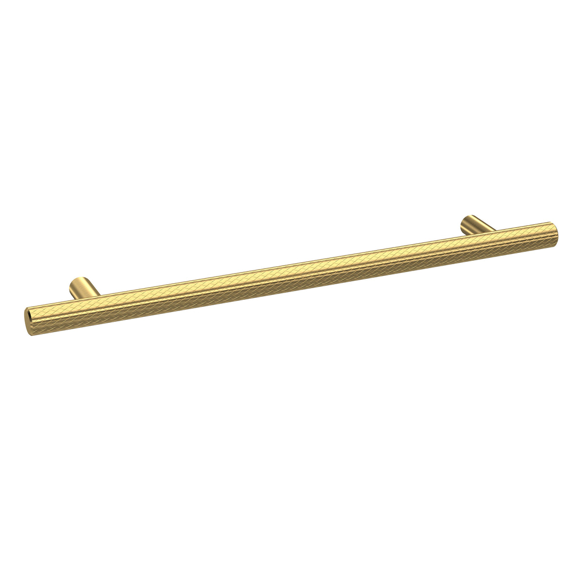192mm Brushed Brass Knurled Bar Handle