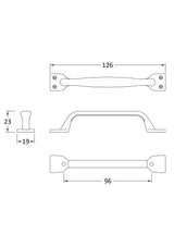 96mm Satin Nickel Handle