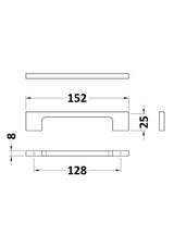 150mm Satin Nickel D Handle