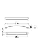 210mm Chrome D Handle