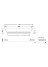 160mm Black Profile Handle