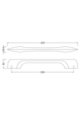 224mm Black D Handle