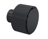Matt Black Fluted Furniture Knob