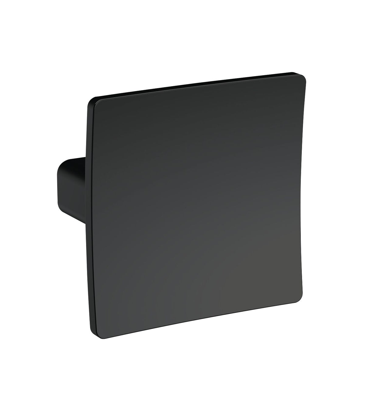 Modern Splash Square Matt Black Square Dished Knob Handle