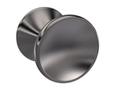 Round Brushed Pewter Indented Knob