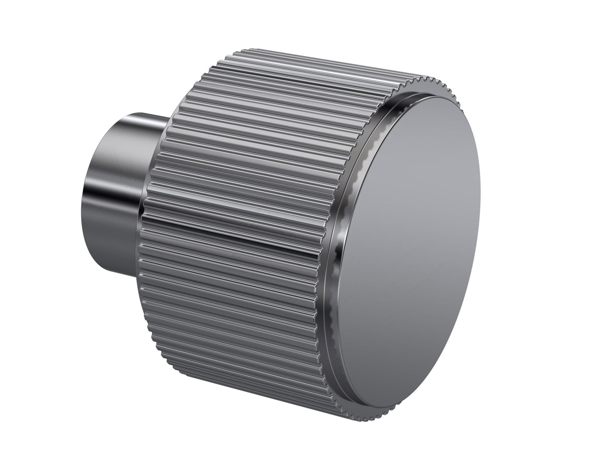 Brushed Pewter Fluted Furniture Knob