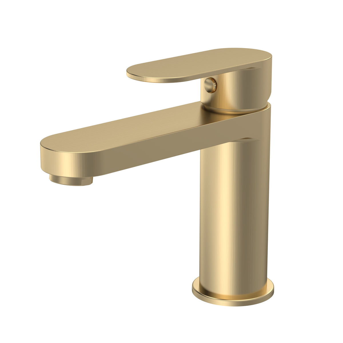 Modern Splash choice Halstatt Brushed Brass Mono Basin Mixer With Push Button Waste