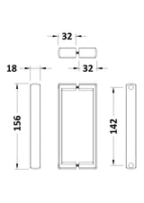 Modern Splash Chrome Square Handle