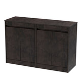 Modern Splash 1200mm metallic Slate 4 Door Floor Standing Vanity Unit With Co-ordinating Worktop