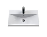 Modern Splash 600mm Midnight Blue 2 Drawer Wall Hung Vanity Unit With Thin Edge Basin