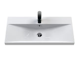 Modern Splash 800mm Midnight Blue 2 Drawer Wall Hung Vanity Unit With Thin Edge Basin