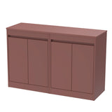 Modern Splash 1200mm Smoked Red 4 Door Floor Standing Vanity Unit With Co-ordinating Worktop