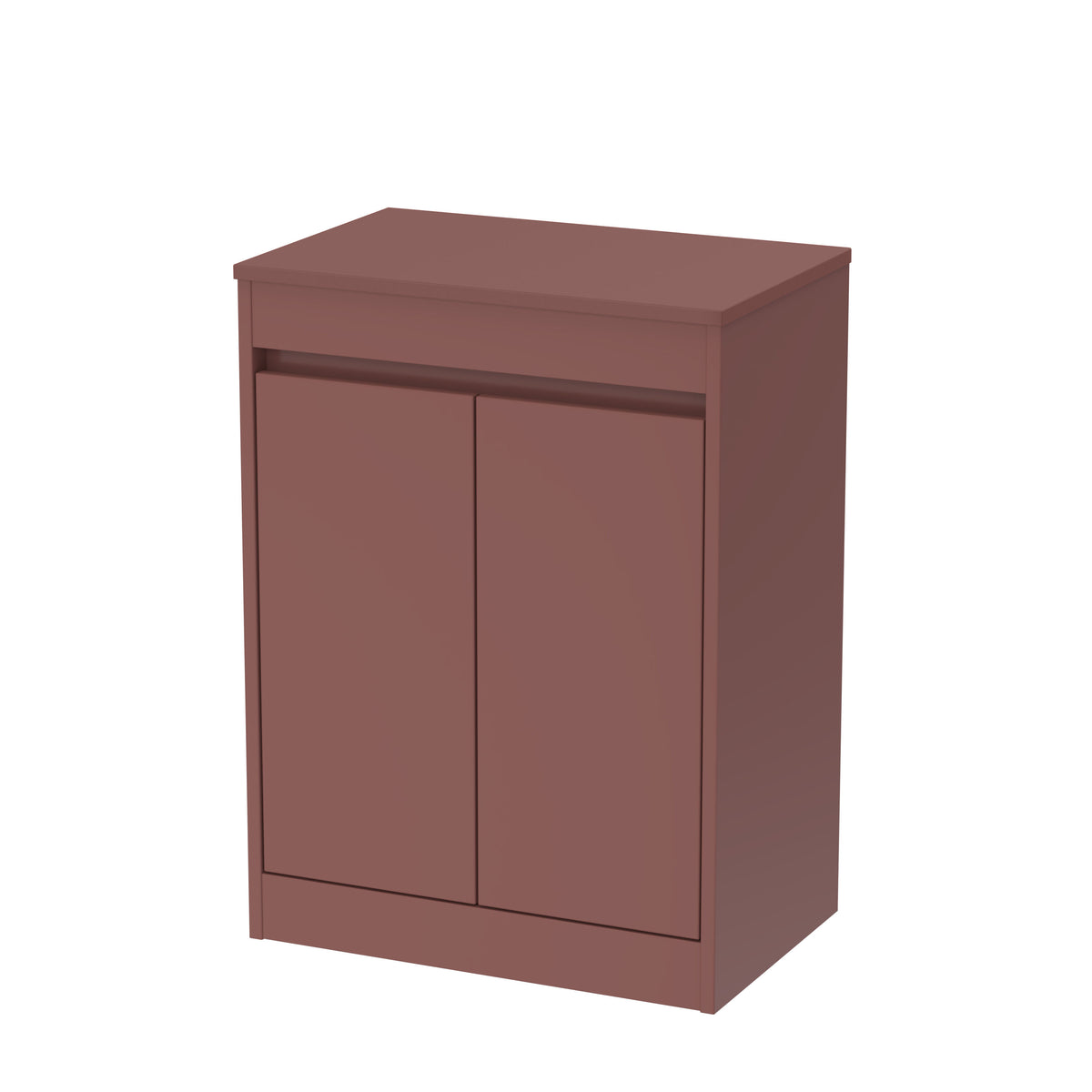 Modern Splash 600mm Smoked Red 2 Door Floor Standing Vanity Unit With Co-ordinating Worktop