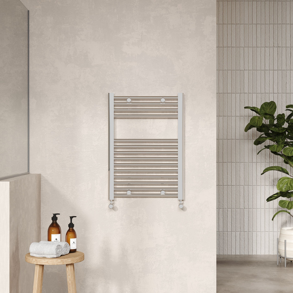 Modern Splash 700mm x 500mm Chrome Vertical Ladder Rail