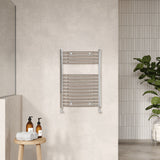 Modern Splash 700mm x 500mm Chrome Vertical Curved Ladder Rail