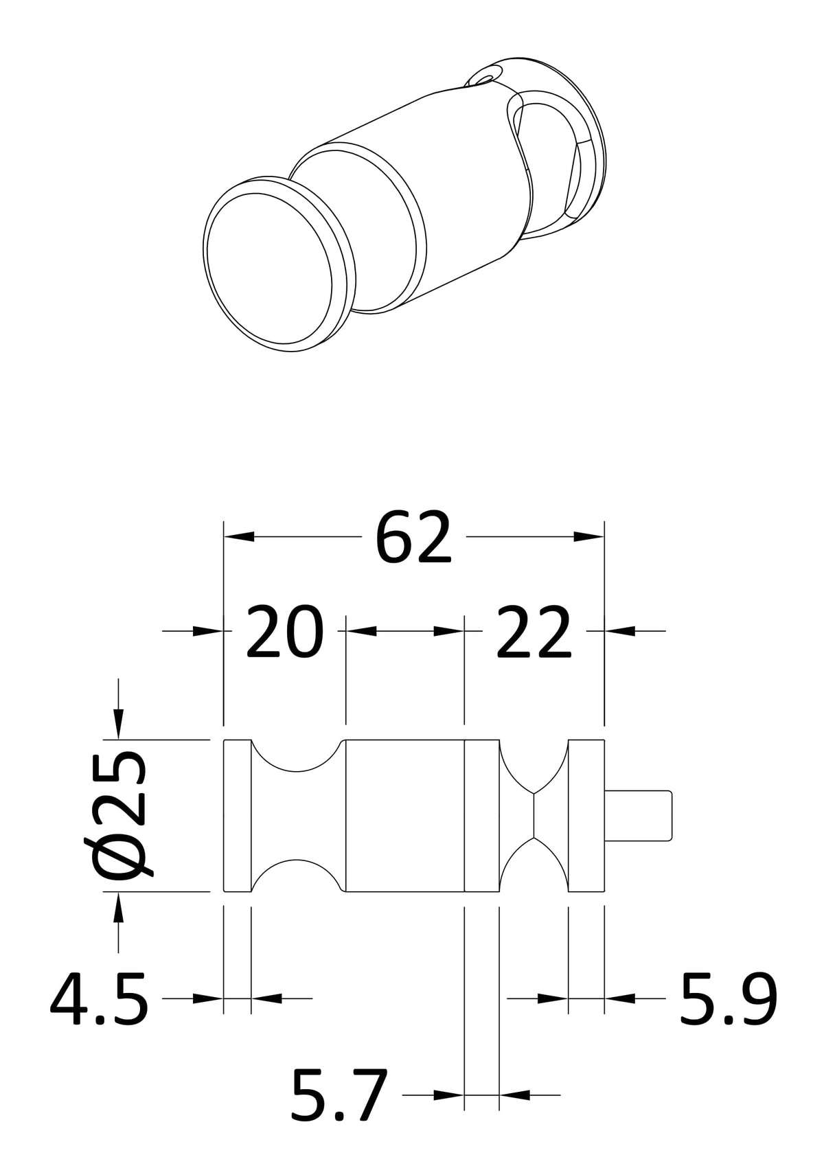 Revive Chrome Radiator Robe Hook