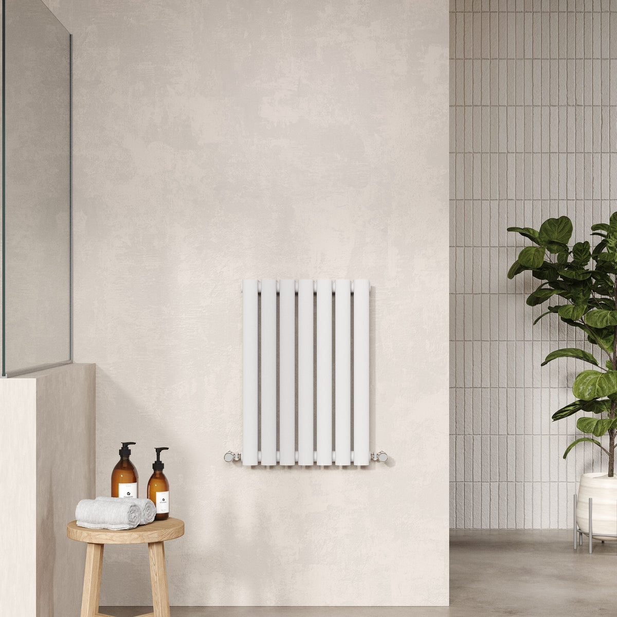 Revive High Gloss White 600mm x 412mm Horizontal Double Panel Radiator