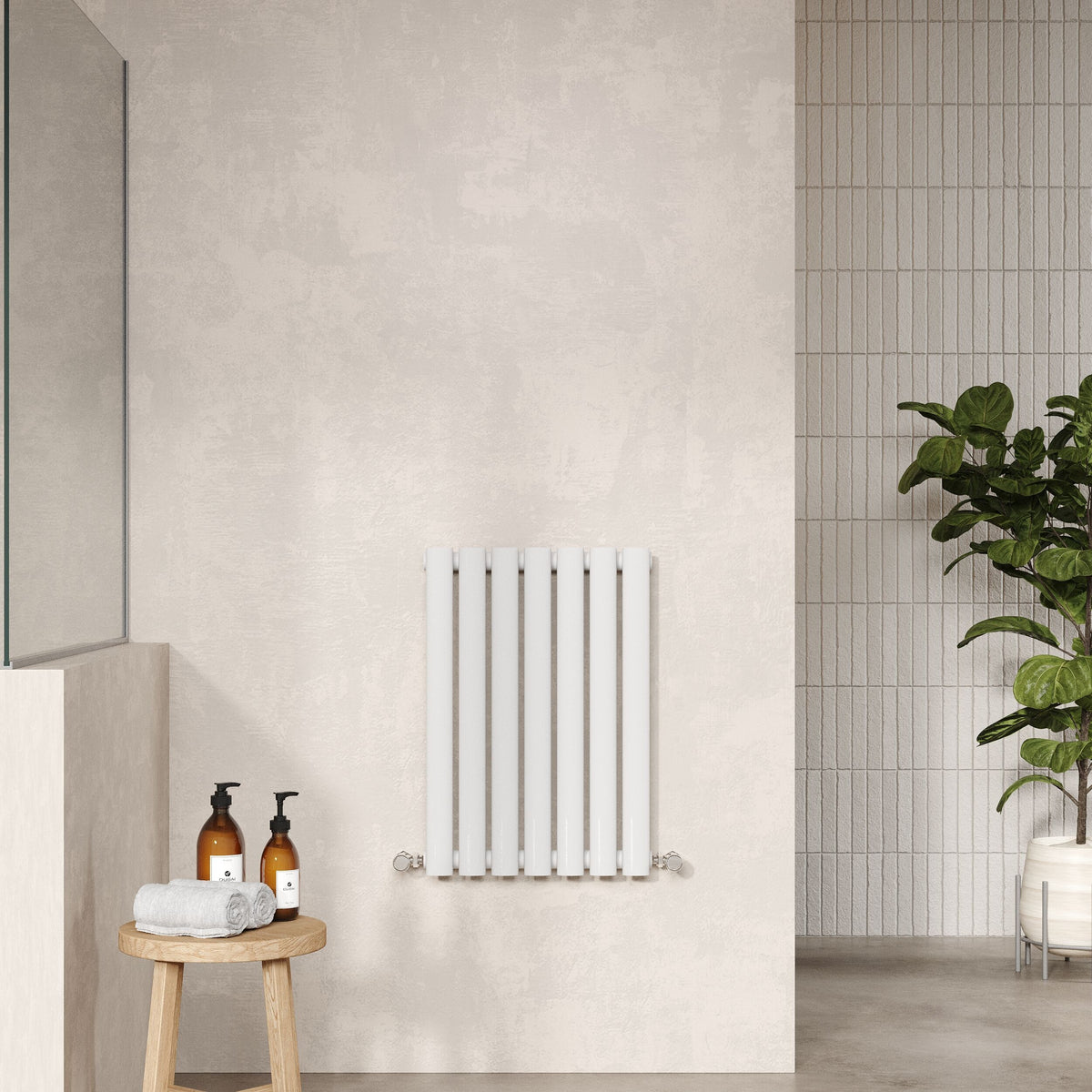 Revive High Gloss White 600mm x 412mm Horizontal Single Panel Radiator