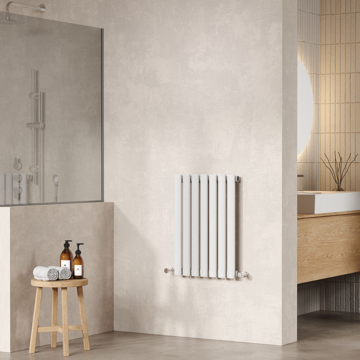 Revive High Gloss White 600mm x 412mm Horizontal Single Panel Radiator