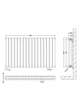 Revive High Gloss White 992 x 600mm Horizontal Double Panel Radiator