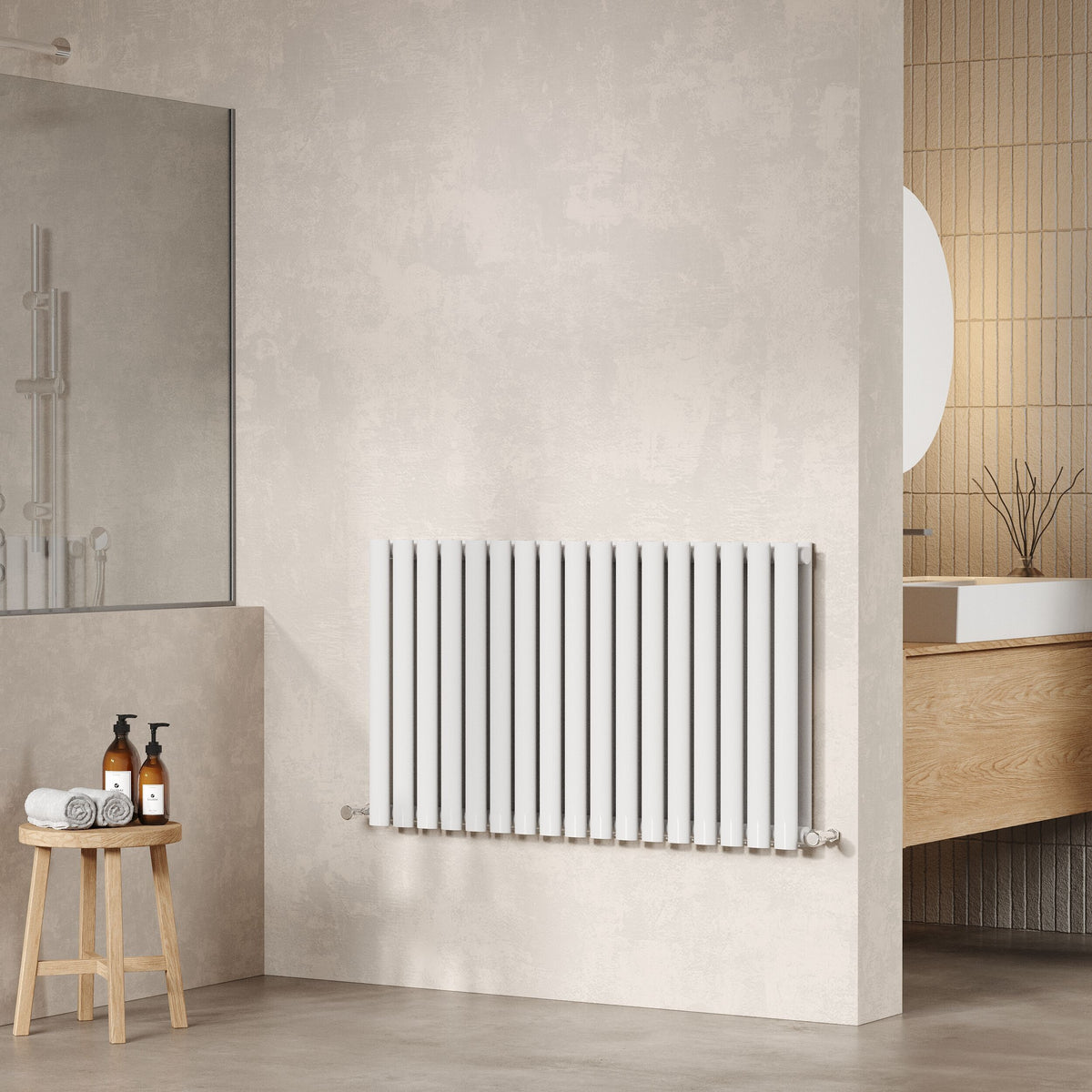 Revive High Gloss White 992 x 600mm Horizontal Double Panel Radiator
