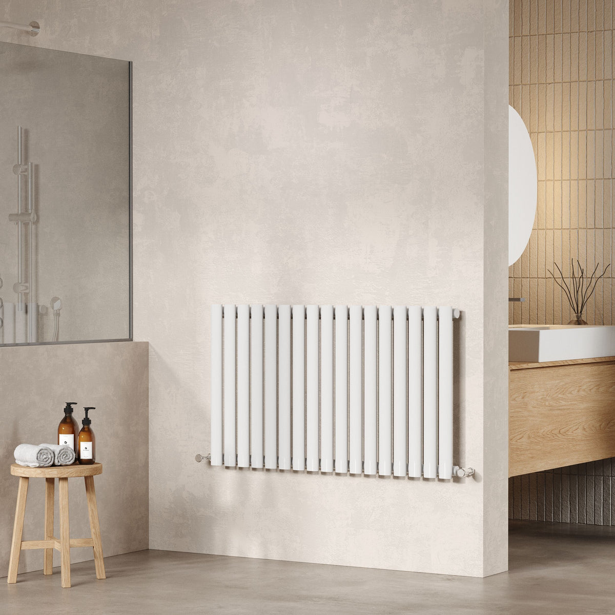 Revive High Gloss White 992 x 600mm Horizontal Single Panel Radiator
