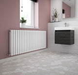 Revive High Gloss White 1398 x 600mm Horizontal Double Panel Radiator