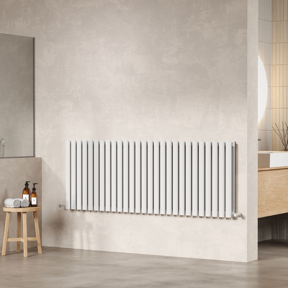 Revive High Gloss White 1572 x 600mm Horizontal Double Panel Radiator