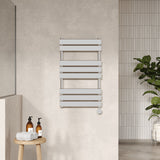 Chrome 840mm x 500mm Vertical Electric Heated Towel Rail