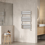Chrome 840mm x 500mm Vertical Electric Heated Towel Rail
