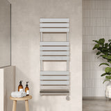 Chrome 1213mm x 500mm Vertical Electric Heated Towel Rail