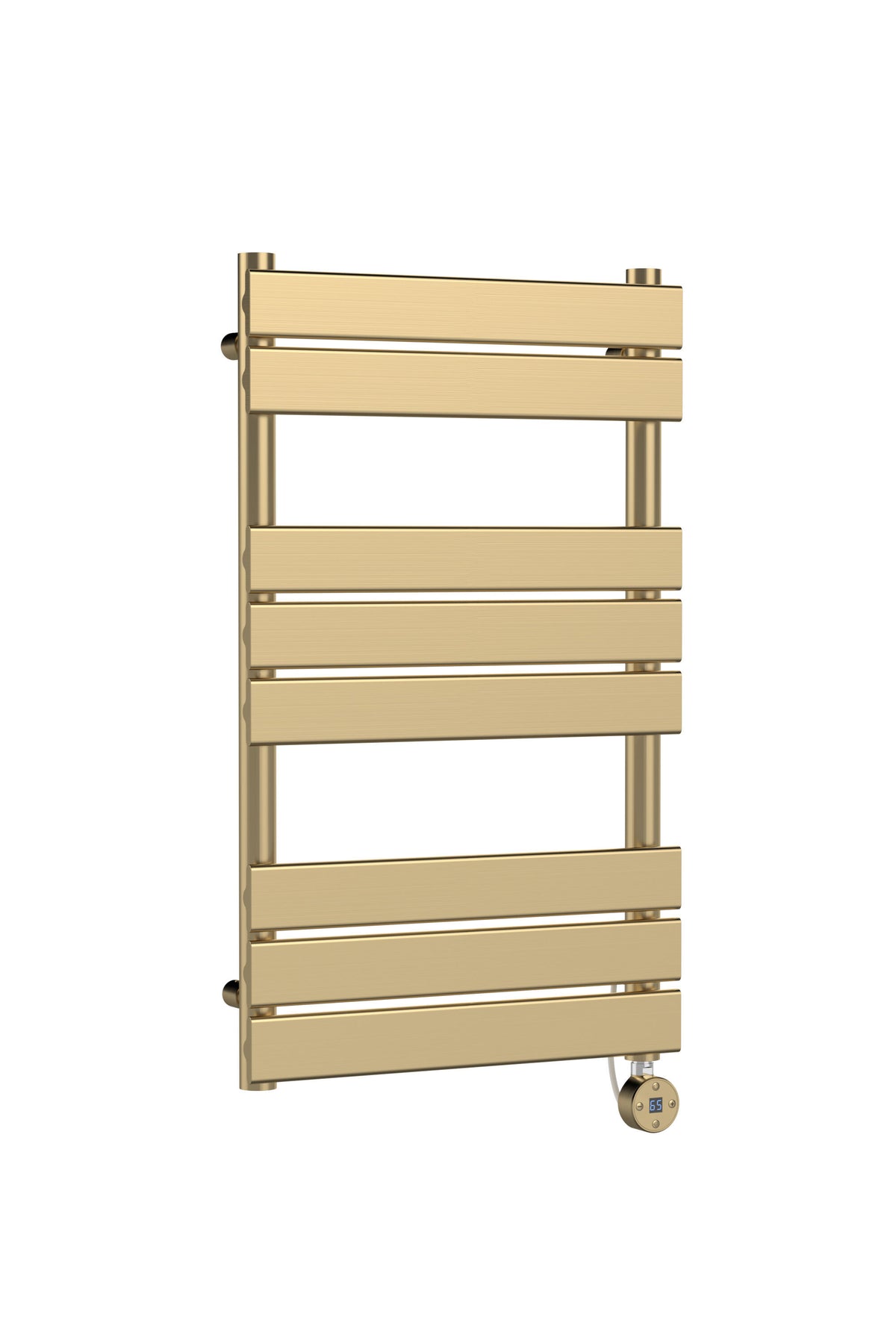 Brushed Brass 840mm x 500mm Vertical Electric Heated Towel Rail