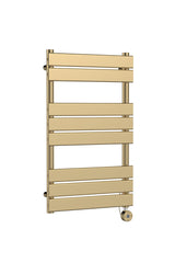 Brushed Brass 840mm x 500mm Vertical Electric Heated Towel Rail