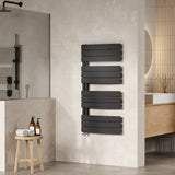 Elgin Anthracite 1080mm x 550mm Horizontal Heated Towel Rail