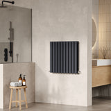 Revive Anthracite 600mm x 586mm Horizontal Double Panel Radiator
