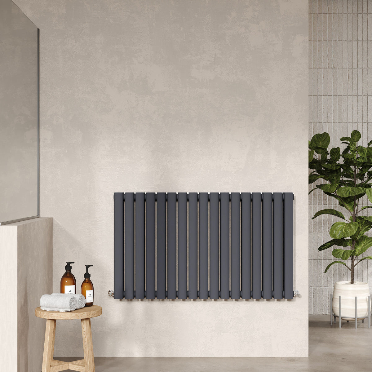 Revive Anthracite 992mm x 600mm Horizontal Double Panel Radiator