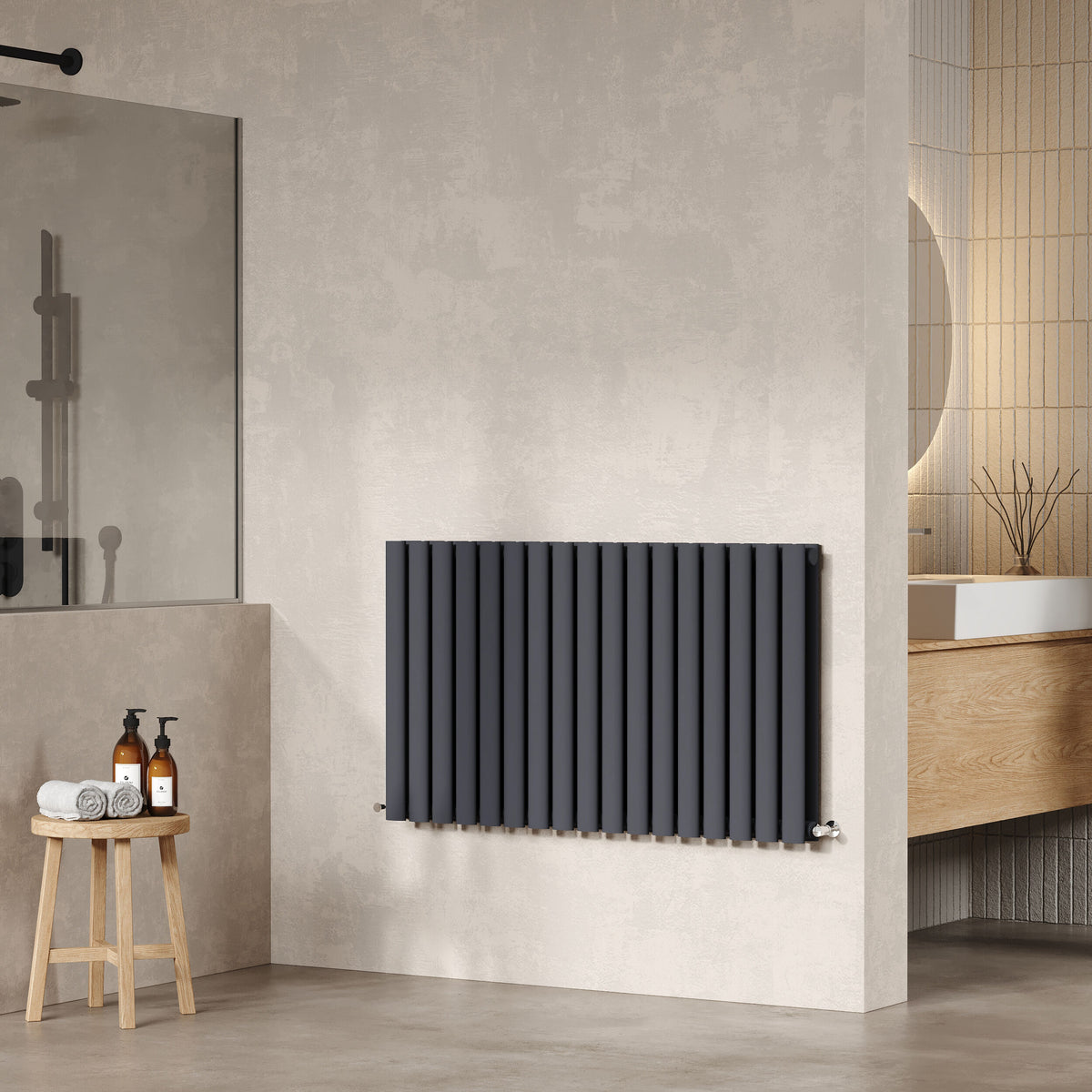 Revive Anthracite 992mm x 600mm Horizontal Double Panel Radiator