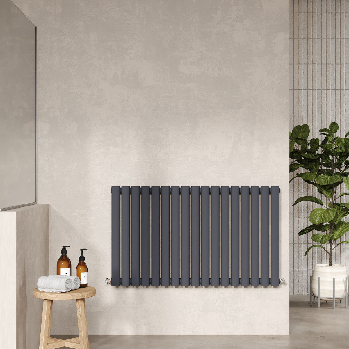 Revive Anthracite 992mm x 600mm Horizontal Single Panel Radiator