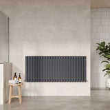 Revive Anthracite 1398mm x 600mm Horizontal Double Panel Radiator