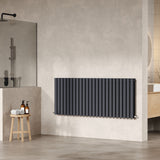 Revive Anthracite 1398mm x 600mm Horizontal Double Panel Radiator