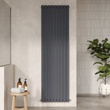 Sloane Anthracite 1800mm x 528mm Vertical Double Panel Radiator