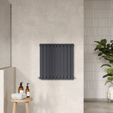 Sloane Anthracite 600mm x 586mm Horizontal Double Panel Radiator